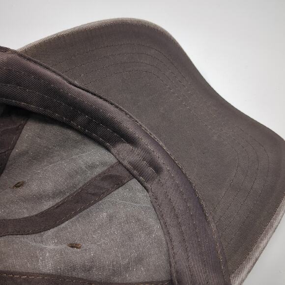 Faith Slideback Hat Brown One Size Adjustable Solid 6 Panel Vent Holes - Picture 8 of 8